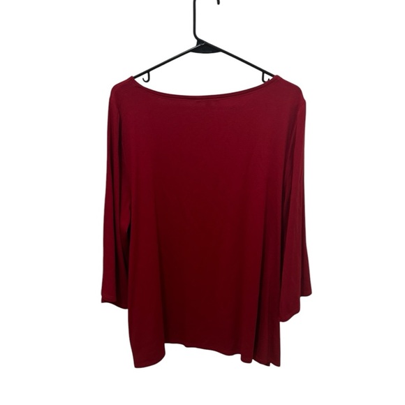 Eileen Fisher Red Classic Blouse Size Large - Picture 2 of 4